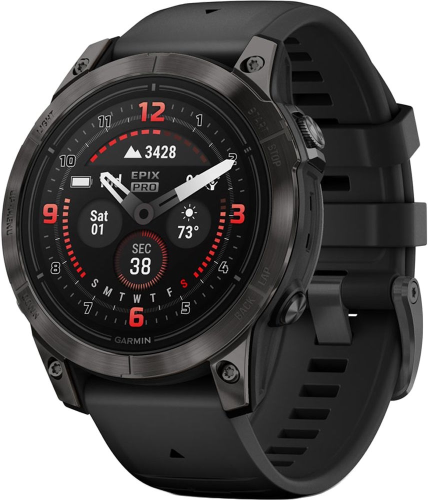 Reloj GPS Garmin Epix Pro (Gen 2) Sapphire 42mm 010-02802-14 - Titanium Carbon Gray/Black